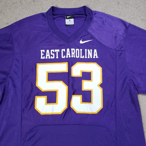 East Carolina Pirates Jersey Men M Nike Team Engineered #53 Purple NCAA Football - Picture 4 of 13